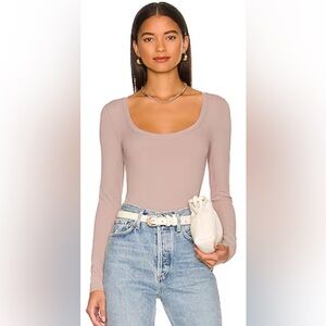 LITA by Ciara Kiss Long Sleeve Bodysuit, Shadow Grey. NWT $168 Soft Stretchy